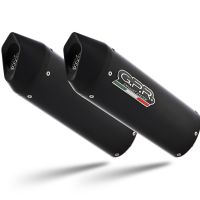 Escape compatible con Yamaha Fjr 1300 2017-2020, Furore Evo4 Nero, Par de terminales de escape homologados, con db killer extraíbles y tubos de conexión específicos 