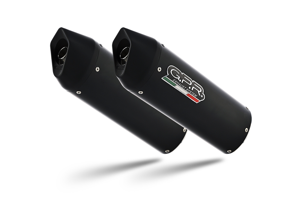Escape compatible con Aprilia Sl -Falco 1000 2000-2004, Furore Nero, Par de terminales de escape homologados, con db killer extraíbles y tubos de conexión específicos 
