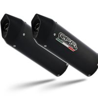 Escape compatible con Aprilia Sl -Falco 1000 2000-2004, Furore Nero, Par de terminales de escape homologados, con db killer extraíbles y tubos de conexión específicos 