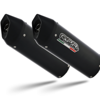 Escape compatible con Ducati Monster S4 2001-2003, Furore Nero, Par de terminales de escape homologados, con db killer extraíbles y tubos de conexión específicos 