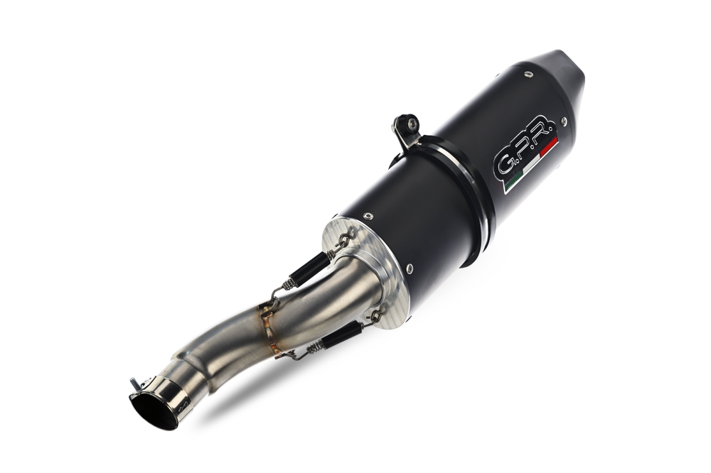 Escape compatible con Aprilia Mana 850 Gt 2007-2016, Furore Nero, Escape semi-completo homologado con db killer extraible 