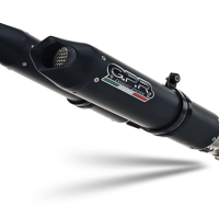 Escape compatible con Aprilia Shiver 900 2017-2020, Furore Evo4 Nero, Par de terminales de escape homologados, con db killer extraíbles y tubos de conexión específicos 