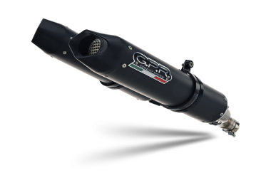Escape compatible con Aprilia Dorsoduro 1200 2011-2016, Furore Evo4 Nero, Par de terminales de escape homologados, con db killer extraíbles y tubos de conexión específicos 