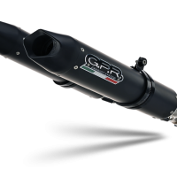 Escape compatible con Aprilia Shiver 750 Gt 2007-2016, Furore Nero, Doble escape racing, con tubos de conexión, artículo sin homologación 