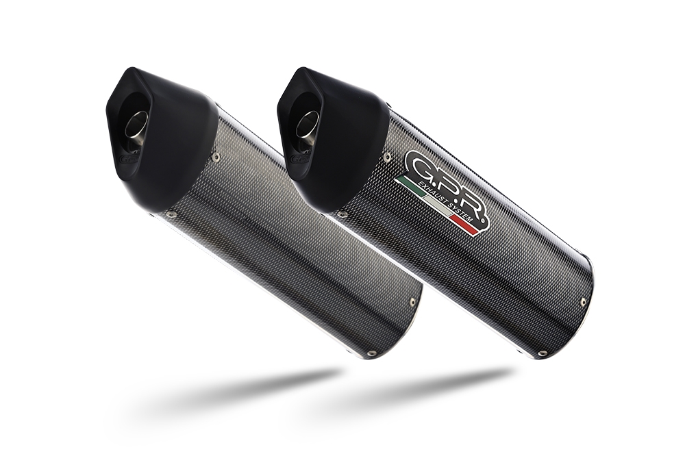 Escape compatible con Ducati Multistrada 1100 2007-2009, Furore Poppy, Par de terminales de escape homologados, con db killer extraíbles y tubos de conexión específicos 
