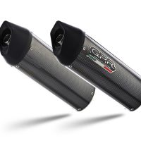 Escape compatible con Yamaha MT03 660 2006-2013, Furore Poppy, Par de terminales de escape homologados, con db killer extraíbles y tubos de conexión específicos 