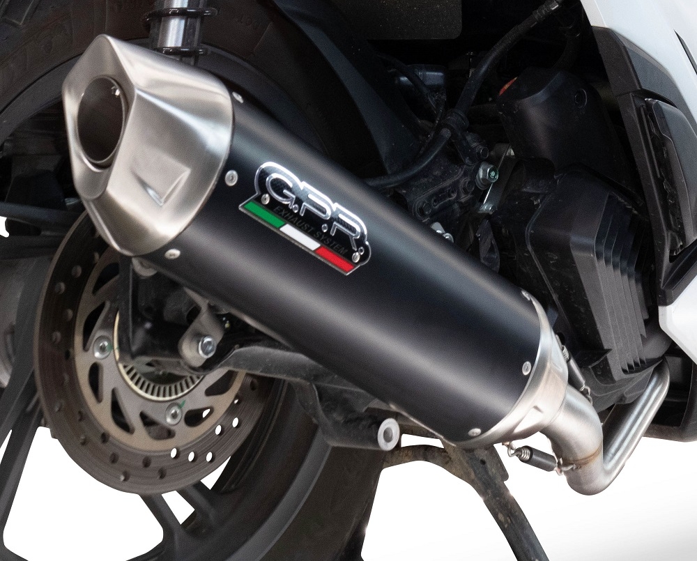 Escape compatible con Zontes M 350 2023-2025, Furore-X Scooter, Escape linea completa racing, con db killer extraíble 