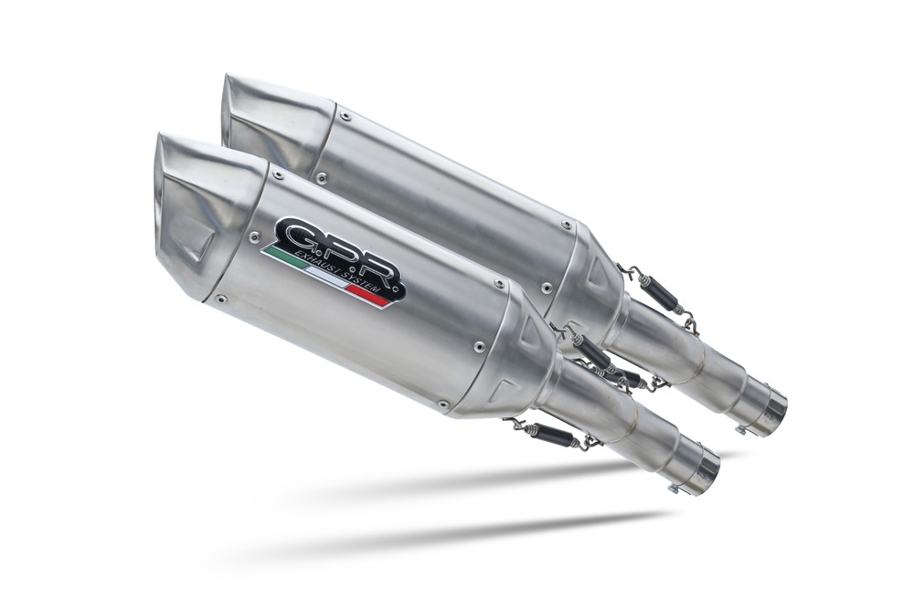 GPR escape compatible con  Ducati Multistrada 1100 2007-2009, Furore-X Inox, Par de terminales de escape homologados, con db killer extraíbles y tubos de conexión específicos 