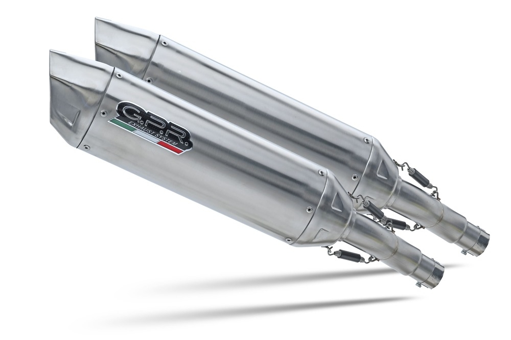 GPR escape compatible con  Suzuki Hayabusa 1300 2017-2020, Furore-X Inox, Par de terminales de escape homologados, con db killer extraíbles y tubos de conexión específicos 