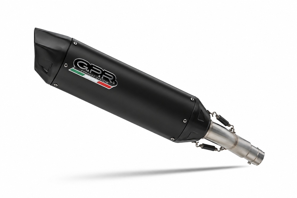 GPR escape compatible con Cf Moto 800 MT-X 2024-2026, Furore-X Titanio Nero, Escape legal, homologado, silenciador con db killer desmontable y tubo de conexión específico 