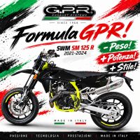 GPR escape compatible con Swm Motorcycles SM 125 R 2021-2024, Furore-X Inox, Escape legal, homologado, silenciador con db killer desmontable y tubo de conexión específico 