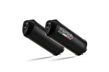Escape compatible con Yamaha Bt Bulldog 1100 2002-2007, Ghisa , Par de terminales de escape homologados, con db killer extraíbles y tubos de conexión específicos 