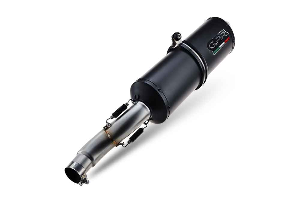 Escape compatible con Moto Guzzi Stelvio 1200 4V 2008-2010, Ghisa , Escape legal, homologado, silenciador con db killer desmontable y tubo de conexión específico 