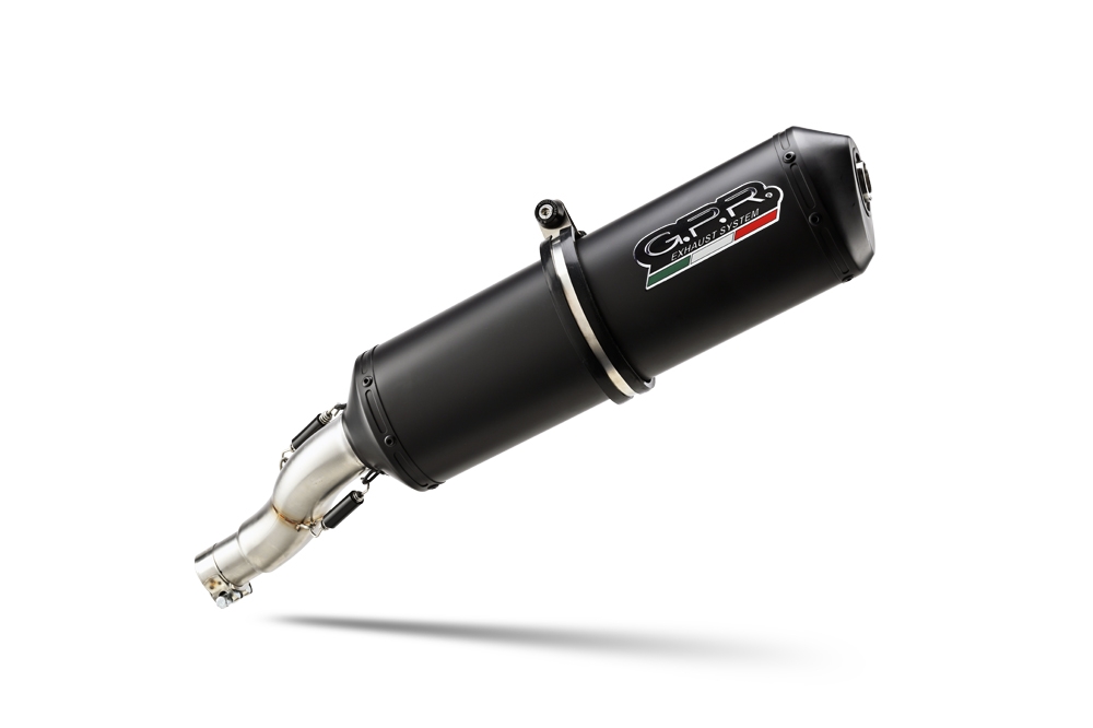 Escape compatible con Moto Guzzi Stelvio 1200 4V 2008-2010, Ghisa , Escape legal, homologado, silenciador con db killer desmontable y tubo de conexión específico 