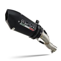 Escape compatible con Aprilia RS 457 2024-2025, Gpe Ann. Black titanium, Escape homologaedo, legal para mercados fuera de la UE, incluido tubo de enlace y db killer extraíble 
