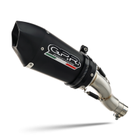 Escape compatible con Triumph Daytona 660 2023-2025, Gpe Ann. Black titanium, Escape completo homologado y legal, incluido db killer extraíble 