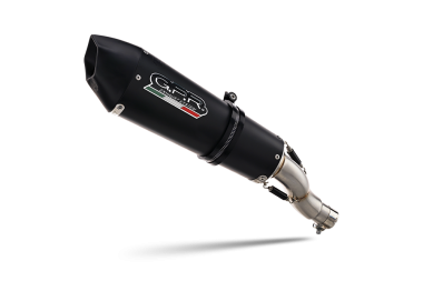 Escape compatible con Sym Maxsym TL 508 2021-2024, GP Evo4 Black Titanium, Escape legal, homologado, silenciador con db killer desmontable y tubo de conexión específico 