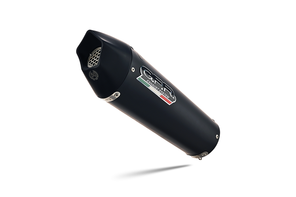 Escape compatible con Bmw F 900 XR-R 2020-2025, GP Evo4 Black Titanium, Escape legal, homologado, silenciador con db killer desmontable y tubo de conexión específico 