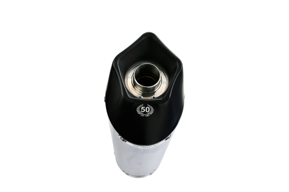 Escape compatible con Triumph Daytona 660 2023-2025, Gpe Ann. Black titanium, Escape completo homologado y legal, incluido db killer extraíble 