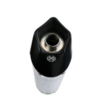 Escape compatible con Triumph Daytona 660 2023-2025, Gpe Ann. Black titanium, Escape completo homologado y legal, incluido db killer extraíble 
