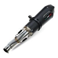 Escape compatible con Bmw F 800 GS Adventure 2016-2018, GP Evo4 Black Titanium, Escape legal, homologado, silenciador con db killer desmontable y tubo de conexión específico 