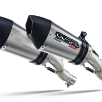 Escape compatible con Kawasaki Z 1000 2010-2013, Gpe Ann. titanium, Par de terminales de escape homologados, con db killer extraíbles y tubos de conexión específicos 