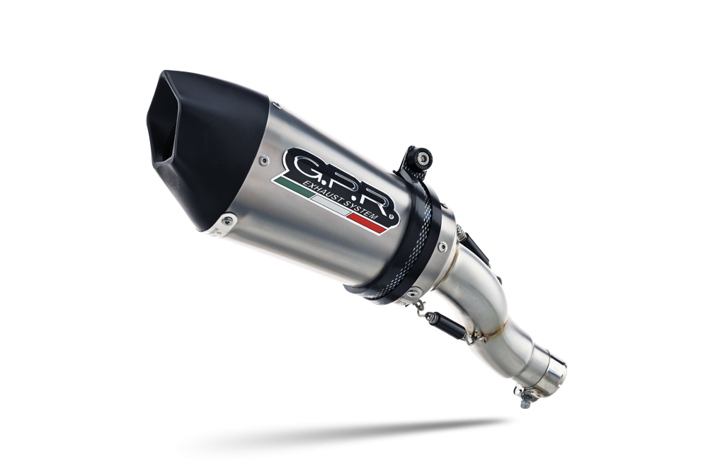 Escape compatible con Benelli Leoncino 500 2017-2024, GP Evo4 Titanium, Escape legal, homologado, silenciador con db killer desmontable y tubo de conexión específico 