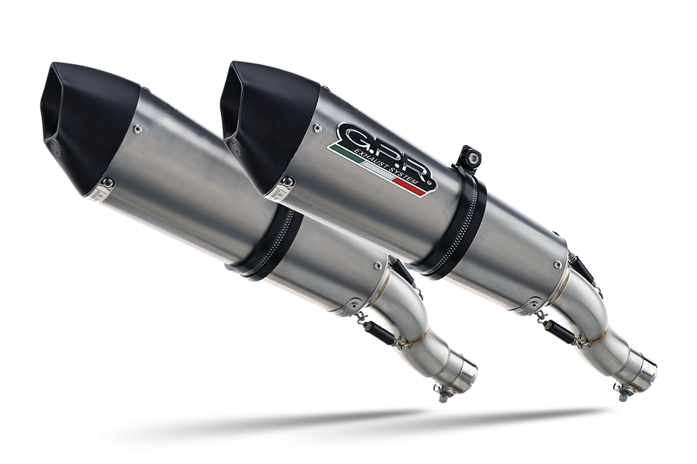 Escape compatible con Kawasaki Zzr 1400 2017-2022, Gpe Ann. titanium, Doble escape racing, con tubos de conexión, artículo sin homologación 