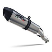 Escape compatible con Ducati Scrambler 800 Icon -Icon Dark 2021-2022, Gpe Ann. Titanium, Escape homologaedo, legal para mercados fuera de la UE, incluido tubo de enlace y db killer extraíble 
