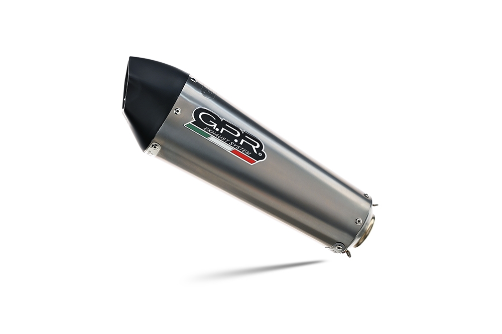 Escape compatible con Honda Cbr 125 R 2004-2010, Gpe Ann. titanium, Silenciador de escape, homologado, montaje con brida específica (bolt-on), con db killer extraíble 