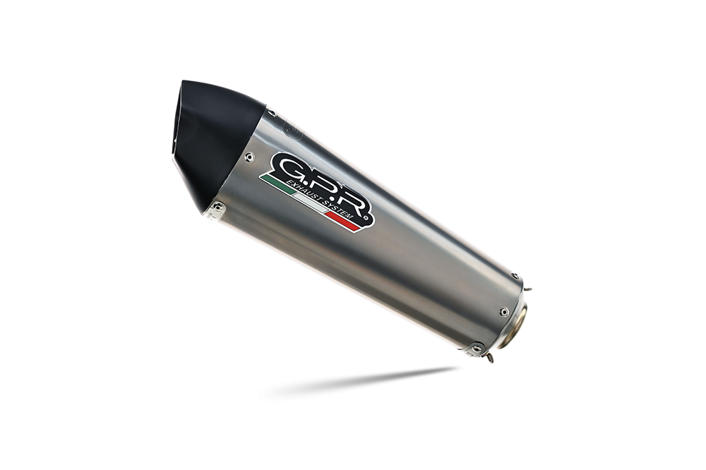 Escape compatible con Ducati Scrambler 800 Icon -Icon Dark 2021-2022, Gpe Ann. Titanium, Escape homologaedo, legal para mercados fuera de la UE, incluido tubo de enlace y db killer extraíble 