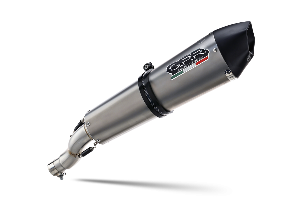 Escape compatible con Derbi Mulhacén 659 2005-2011, Gpe Ann. titanium, Escape legal, homologado, silenciador con db killer desmontable y tubo de conexión específico 