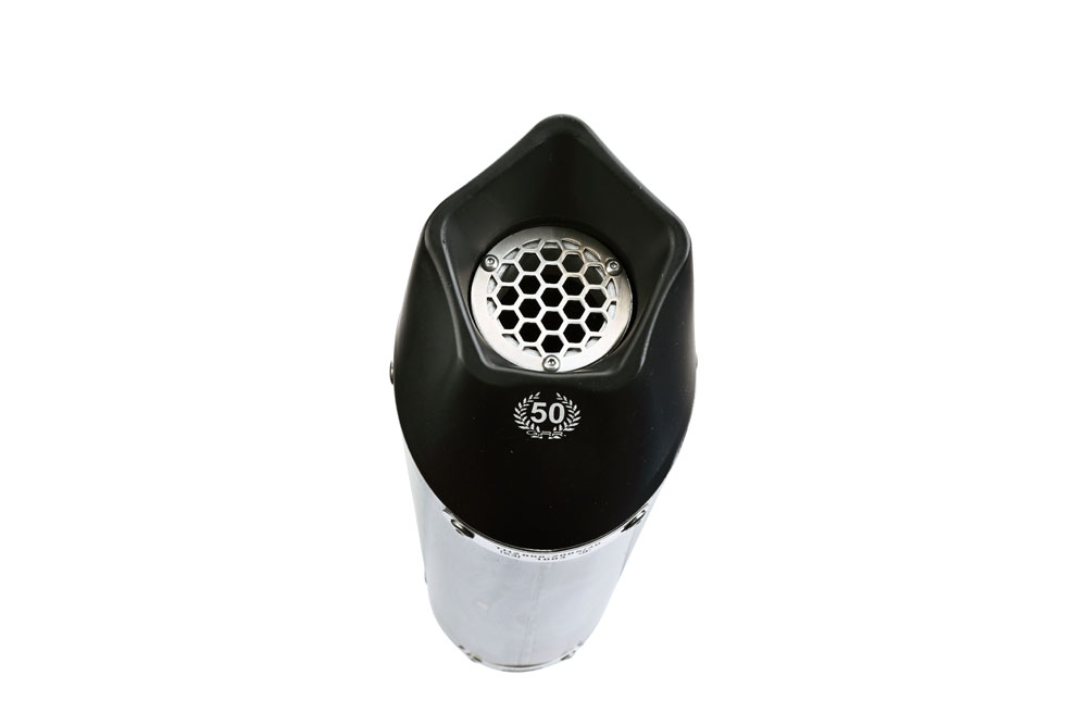 Escape compatible con Voge 900DSX 2024-2025, GP Evo4 Titanium, Escape legal, homologado, silenciador con db killer desmontable y tubo de conexión específico 