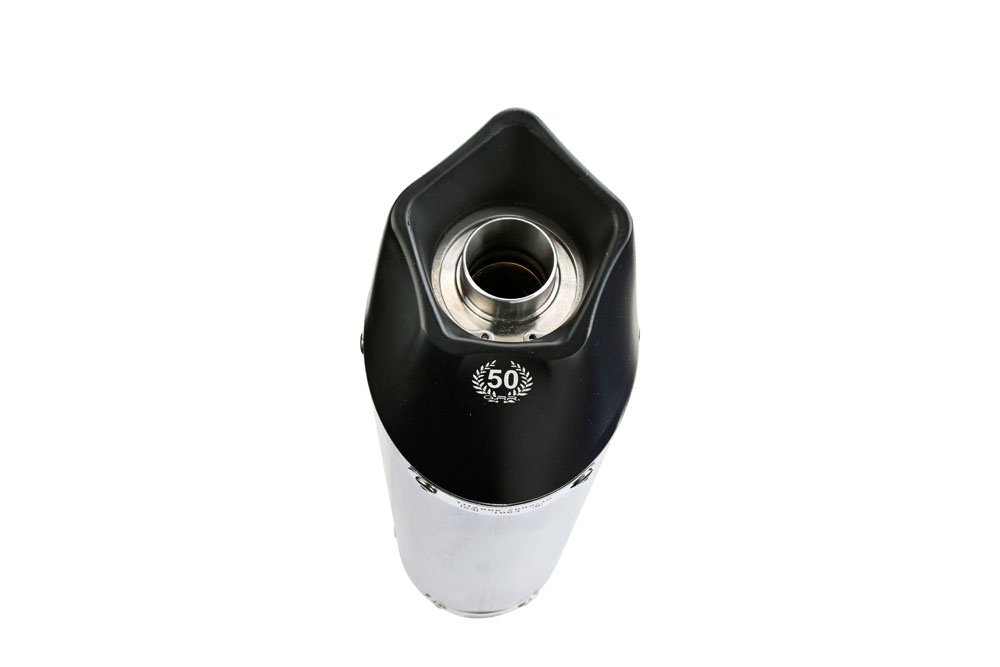 Escape compatible con Honda Cbr 125 R 2004-2010, Gpe Ann. titanium, Silenciador de escape, homologado, montaje con brida específica (bolt-on), con db killer extraíble 
