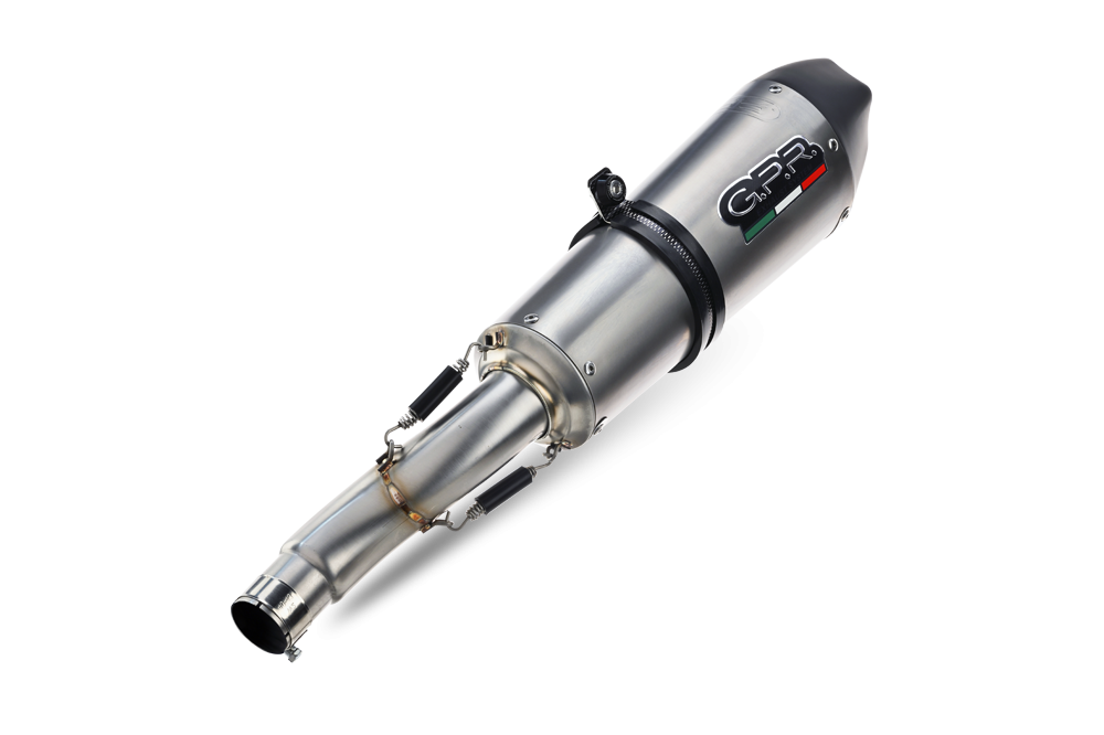 Escape compatible con Kawasaki Zzr 1400 2017-2022, Gpe Ann. titanium, Doble escape racing, con tubos de conexión, artículo sin homologación 