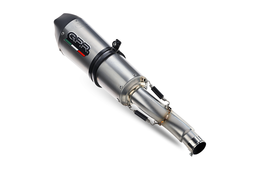 Escape compatible con Ducati Scrambler 800 Icon -Icon Dark 2021-2022, Gpe Ann. Titanium, Escape homologaedo, legal para mercados fuera de la UE, incluido tubo de enlace y db killer extraíble 