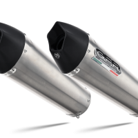 Escape compatible con Kawasaki Zzr 1400 2017-2022, Gpe Ann. titanium, Doble escape racing, con tubos de conexión, artículo sin homologación 