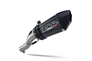 Escape compatible con Bmw R Nine-T 1200 -Pure -Racer -Urban G-S 2017-2023, GP Evo4 Poppy, Escape legal, homologado, silenciador con db killer desmontable y tubo de conexión específico 