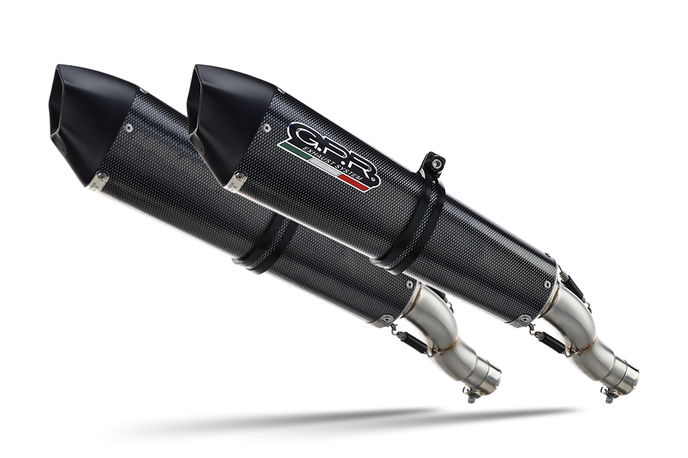Escape compatible con Suzuki Sv 1000 - S 2003-2008, Gpe Ann. Poppy, Par de terminales de escape homologados, con db killer extraíbles y tubos de conexión específicos 