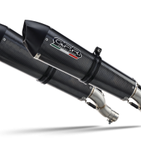 Escape compatible con Bmw K 1600 Gt 2010-2016, Gpe Ann. Poppy, Par de terminales de escape homologados, con db killer extraíbles y tubos de conexión específicos 