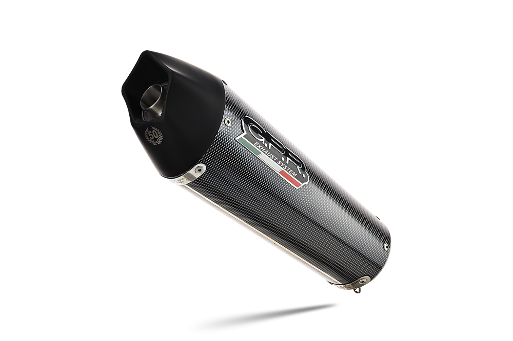 Escape compatible con Ducati Scrambler 800 2017-2020, Gpe Ann. Poppy, Escape homologaedo, legal para mercados fuera de la UE, incluido tubo de enlace y db killer extraíble 