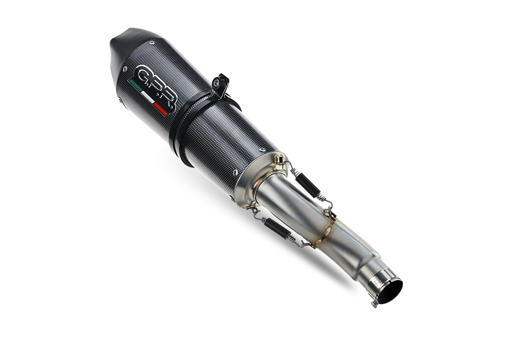 Escape compatible con Ducati Scrambler 800 2017-2020, Gpe Ann. Poppy, Escape homologaedo, legal para mercados fuera de la UE, incluido tubo de enlace y db killer extraíble 