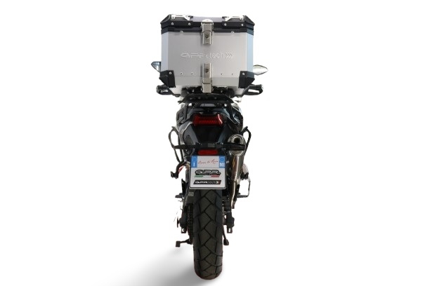 Baúl GPR TECH compatible con  Voge 625DSX 2024/2026 e5 Baúl Alpi-Tech en aluminio color plata con placa específica incluida Capacidad Litros 35