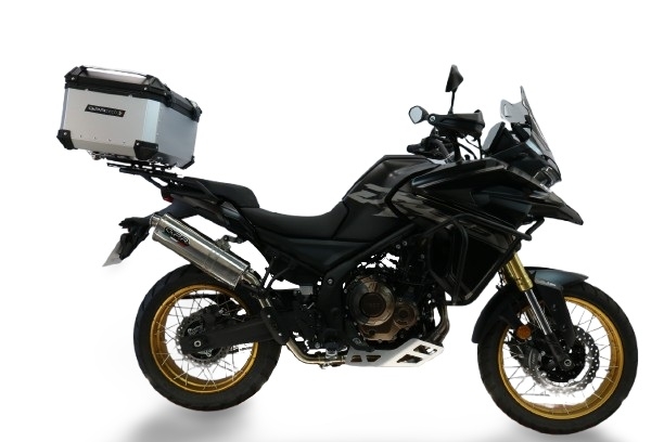 Baúl GPR TECH compatible con  Voge 625DSX 2024/2026 e5 Baúl Alpi-Tech en aluminio color plata con placa específica incluida Capacidad Litros 45