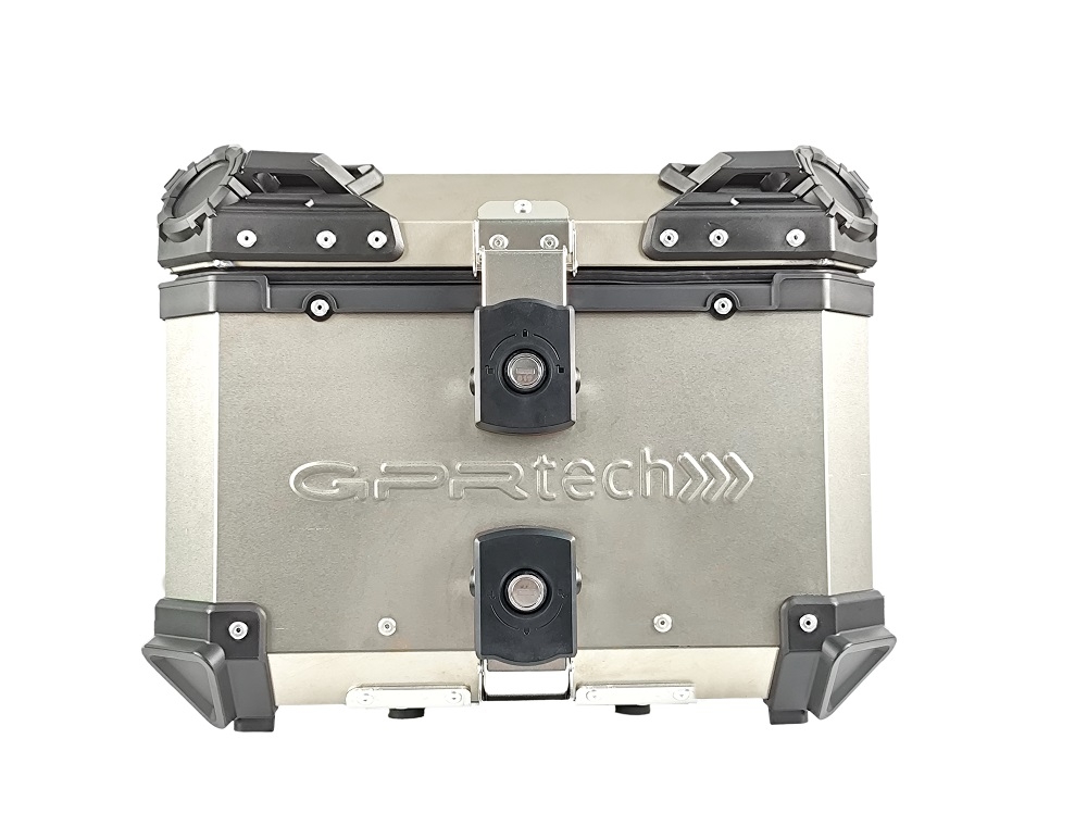 GPR TECH BAUL EN TITANIO ALPI-TECH 35 LT. Baúl superior Top Case de Titanio color natural con placa universal incluida Capacidad Litros 35