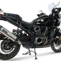GPR escape compatible con Harley Davidson Pan America 1250 2020-2024, Furore-X Titanio, Escape legal, homologado, silenciador con db killer desmontable y tubo de conexión específico 