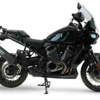 GPR escape compatible con Harley Davidson Pan America 1250 2020-2024, Furore-X Titanio Nero, Escape legal, homologado, silenciador con db killer desmontable y tubo de conexión específico 