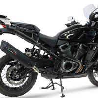 GPR escape compatible con Harley Davidson Pan America 1250 2020-2024, Furore-X Titanio Nero, Escape legal, homologado, silenciador con db killer desmontable y tubo de conexión específico 