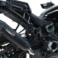 GPR escape compatible con Harley Davidson Pan America 1250 2020-2024, Furore-X Titanio Nero, Escape legal, homologado, silenciador con db killer desmontable y tubo de conexión específico 