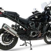 GPR escape compatible con Harley Davidson Pan America 1250 2020-2024, Hyper Dual Black Titanium, Escape legal, homologado, silenciador con db killer desmontable y tubo de conexión específico 